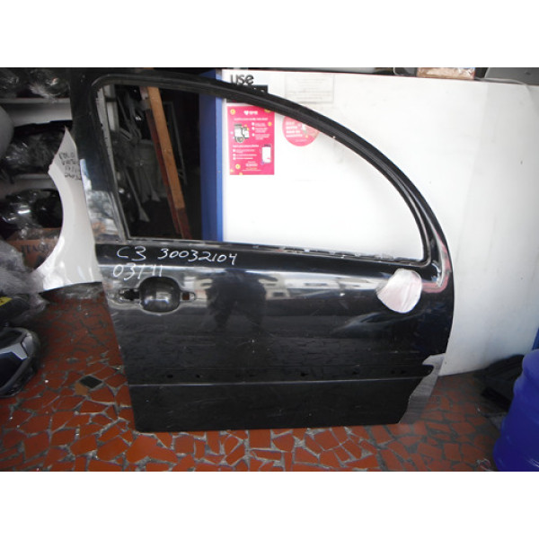 Porta Dianteira Direita Citroen C3 2003 À 2011 30032104 Dianteira Direito Preto
