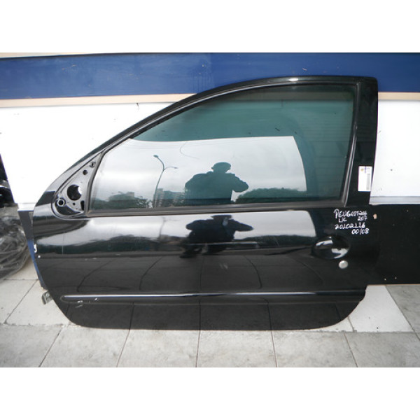 Porta Lado Esquerdo Peugeot 206 2000 2001 À 2008 20102116 Preto Esquerdo Dianteira