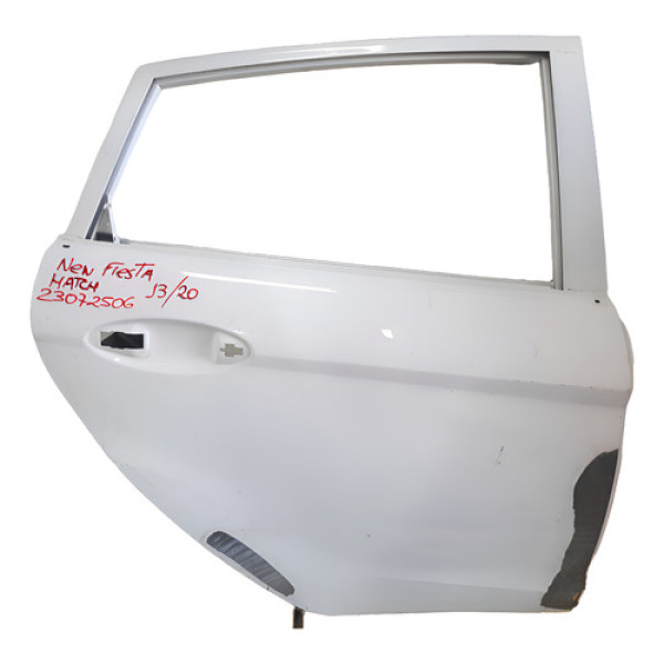 Porta Traseira Direita New Fiesta 2013 2014 A 2020 23072506 Traseira Direito Branco Direito