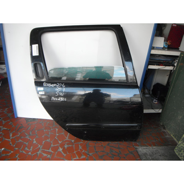 Porta Peugeot 206 207 Sw 19062301 Preto Direito Traseira