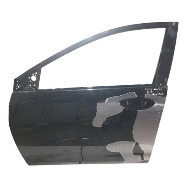 Porta Dianteira Esquerda Onix 2020 2021 2022 2023 28012512 Preta Esquerdo