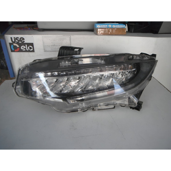 Farol Lado Esquerdo Honda Civic Full Led 2019 E 2020 4102015 Esquerdo
